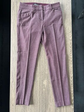 Burgundy Express Skinny Mid-Ride Editor Pant